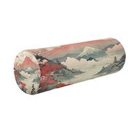 JUNZAN Bolster Pillow Spa Yoga Neck Roll Pillow Decorative Round Pillow Covers Cylinder Body Pillow Case Lumbar Support Japanese Style