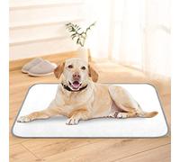 JUNZAN Dog Cooling Mat White 24'' x 39'' Summer Keep Cool Pad for Puppy Cats Breathable Cooling Blanket for Home Pet Crate Cages