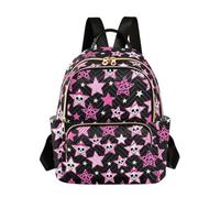 JUNZAN durables Polyester Casual Backpack with Top Handle, Mcbling Aesthetic Star, M, Full Print