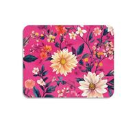 junzan Flowers Hot Pink Absorbent Drying Coffee Matt Coffee Bar Mats for Countertop Coffee Pad for Countertop Coffee Accessories 20 x 24