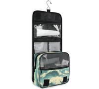 junzan Hanging Toiletry Bag for Women & Men Discord47_3 Travel Cosmetic Bag with Hook Family Makeup Organizer, Cute Rabbits in Pink, 18.5"(Unfold) x 9" W x 4" H, Colorful
