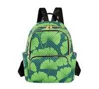 JUNZAN Lightweight Travel Daypack with Multiple Pockets, Fresh Ginkgo Foliage, S, Full Print