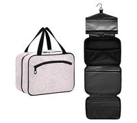 JUNZAN My Little Stars Hanging Travel Toiletry Bag for Women Toiletry Bags with Hook Makeup Organizer, My Little Stars, 12.6" x 9" x 5.7", Colorful