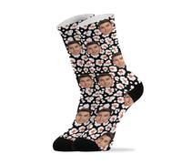 junzan Personalized Face on Socks for Men Women Custom Leopard Jaguar Socks with Photo Customized Gift Socks, Leopard Jaguar, One size