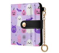 JUNZAN RFID Blocking PU Leather Credit Card Holder | Water Resistant Surface Gym & Fitness for Travelers Pastel Goth Halloween