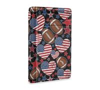 JUNZAN Slim Wallet Card Holders for Men Women American Flag Footballs Minimalist Front Pocket Wallets Small Card Case RFID Blocking Black