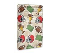 JUNZAN Slim Wallet Card Holders for Men Women American Football Minimalist Front Pocket Wallets Small Card Case RFID Blocking
