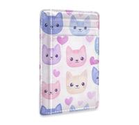 JUNZAN Slim Wallet Card Holders for Men Women Cute Cats Faces Minimalist Front Pocket Wallets Small Card Case RFID Blocking