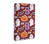 JUNZAN Slim Wallet Card Holders for Men Women Halloween Ghosts Red Minimalist Front Pocket Wallets Small Card Case RFID Blocking