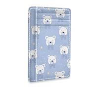 JUNZAN Slim Wallet Card Holders for Men Women Polar Bears Minimalist Front Pocket Wallets Small Card Case RFID Blocking