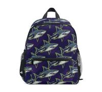 JUNZAN Toddler Backpack Cartoon Angry Sharks Backpacks for Boys Girls Preschool Backpack Small Kids Bookbag Aged 3-8