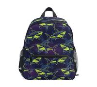 JUNZAN Toddler Backpack Cartoon Angry Sharks Backpacks for Boys Girls Preschool Backpack Small Kids Bookbag Aged 3-8