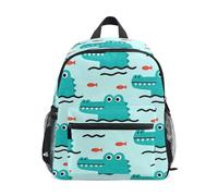 JUNZAN Toddler Backpack Cartoon Crocodile Backpacks for Boys Girls Preschool Backpack Small Kids Bookbag Aged 3-8
