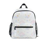 JUNZAN Toddler Backpack Clouds and Stars Backpacks for Boys Girls Preschool Backpack Small Kids Bookbag Aged 3-8