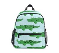 JUNZAN Toddler Backpack Crocodile Crocodile Blue Backpacks for Boys Girls Preschool Backpack Small Kids Bookbag Aged 3-8