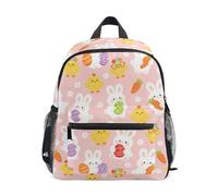 JUNZAN Toddler Backpack Easter Rabbits and Chicks Backpacks for Boys Girls Preschool Backpack Small Kids Bookbag Aged 3-8
