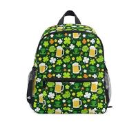 JUNZAN Toddler Backpack Saint Patrick Deep Green Backpacks for Boys Girls Preschool Backpack Small Kids Bookbag Aged 3-8