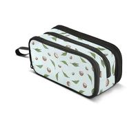 JUNZAN Tropical Coconuts Pencil Pouch Pencil Bag Case for Girls Boys Back to School Supplies Pale Blue