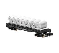 JunZheHub 1:160 Scale Miniature Railway Wagons, Tabletop Decoration, Miniature Container Semi-Trailer in The Background, Style A