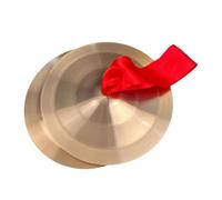 JunZheHub 1 Pair Hand Cymbals Alloy Copper Percussion Instrument Band Finger Cymbals Sturdy Material Suitable for Performance Party Stage School Activities, 24cm