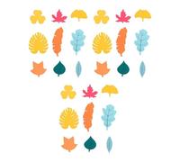 JunZheHub 27x Wooden Leaf Identification Shape Sorting Toy Sensory Early Educational Learning for Teacher Research