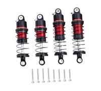 JunZheHub 4 Shock Absorbers, Replacement for Aluminum Alloy Assembly, RC Car Upgrade Part for 1:24 RC Car 244016, Red