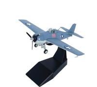 JunZheHub Aircraft Carrier Mounted Fighter Display Model, Metal Alloy, Finished Product, Single Propeller, Sealed Cockpit, Fixed Accretion Device, Wheels, Exquisite Wing Shape, Marking