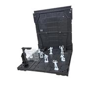 JunZheHub Battle Base Scene for Action Figures Display Model Storage Diorama 15x15x17cm, Style A