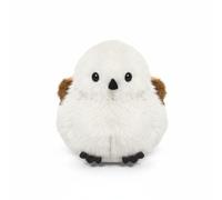 JunZheHub Bird Doll Short Weighted Base Embroidered Stitching Cuddly Realistic Nature Polyester Fiber Filling Decorative Stuffed Animal Suitable for Children Girls Gift Bedroom, White Tit
