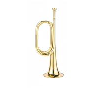 JunZheHub Brass Bugle Wind Instrument Music Trumpet Notification Tight Polished Finish Suitable for Beginners Ceremonies Home Practice School Bands, Large, Original Mp