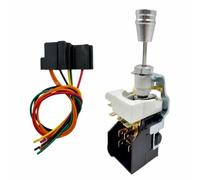 JunZheHub Car Lighting Switch Replacement Part with Stainless Steel Bracket and Cylindrical Shaft for Vehicle Headlight Circuit Management Suitable for Auto Repair, Switch Wiring