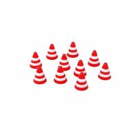 JunZheHub Children Traffic Cone Toy Mini Barrier Realistic Touch Smooth Material Educational Property Suitable for Playroom Teaching Tool, 10PK 18MM Cone