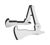 JunZheHub Collapsible Guitar Stand, Floor Guitar Holder, Foldable Professional Universal Musical Instrument Holder for Mandolin School, Silver