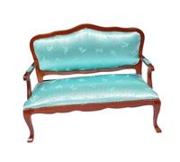 JunZheHub Dollhouse Miniature Furniture in 1:12 Scale, Micro Landscape Decor, Mini Chair, Handmade Dollhouse Decorative Accessories for Study, Two Seater