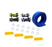 JunZheHub Flexible, Racetrack with Suction Cups And Seals - Interactive Game, Ideal As An Outdoor Toy Or Birthday Present, Blue 5m