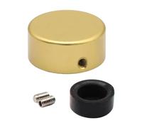 JunZheHub Guitar Pedal Topper Guitar Pedal Footswitch Topper Stomp Switch Button Cap Non Slip Pp Pedal Foot Knob Easy to Fix with Set Screw Sturdy Material Suit, golden cover