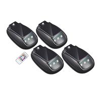 JunZheHub Marker for Car Roof, RGB Lamp with Remote Control, Quick Installation, PP Material, Suitable for Pickups, 4Pcs Light
