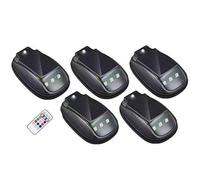 JunZheHub Marker for Car Roof, RGB Lamp with Remote Control, Quick Installation, PP Material, Suitable for Pickups, 5Pcs Light