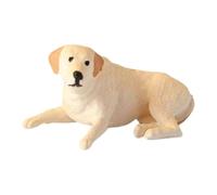 JunZheHub Mini People Figure Miniature Animal Dog Cat Figurines Painted Architectural Model Prop Resin Realistic Features Suitable for Collectors Hobbyist, Yellow Labrador