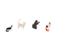 JunZheHub Mini People Figure Miniature Animal Dog Cat Figurines Painted Architectural Model Prop Resin Realistic Features Suitable for Collectors Hobbyist, Cat