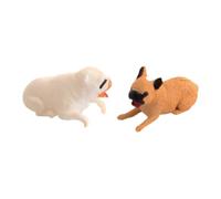 JunZheHub Mini People Figure Miniature Animal Dog Cat Figurines Painted Architectural Model Prop Resin Realistic Features Suitable for Collectors Hobbyist, Bulldog