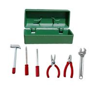JunZheHub Miniature Dollhouse Tools, Mini DIY, Small House Ornament, Micro Landscape, Role Play Toy, Miniature Accessories, Green Case