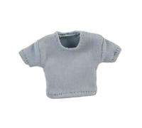 JunZheHub Miniature Figure Shirt 1/ Shirt Women's Short Sleeve Top Doll Accessory Tight-Fitting for Decoration Craft Projects Collection, Gray