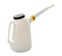 JunZheHub Oil Can with Long Spout And Lid, Practical Measuring Container with Handle, Engine Oil Dispenser for Garage, Car And on The Go, 5L