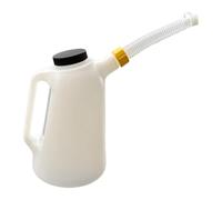 JunZheHub Oil Can with Long Spout And Lid, Practical Measuring Container with Handle, Engine Oil Dispenser for Garage, Car And on The Go, 3L