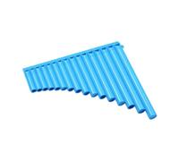 JunZheHub Pan Flute 16 Pipe, Musical Instrument Educational,Lightweight,Easy Learning for Beginners C Key Panpipe for Music Lover, Blue