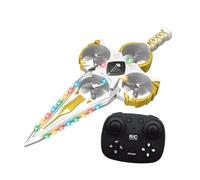 JunZheHub Remote Control Airplane with Flying Feature, RC Airplane with 360° Flips, Toy Airplane with Light, Remote Control, for Children And, Gold