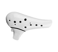 JunZheHub Small 12-Hole Ocarina, in, Handcrafted Polypropylene Wind Instrument, Soft Touch, Unique Texture, Suitable for, White