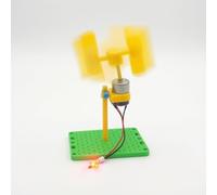 JunZheHub Vertical Wind Generator Tabletop Kit Mini Windmill Experiment DIY Power Assembly Educational Motor Model Visual Display Physics Demonstration Suitable for Class Use STEM