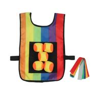 JunZheHub Vest, Party Accessory, to Develop Coordination, for Throwing, Catching And Playing on The Grass, Vest and Balls Tails